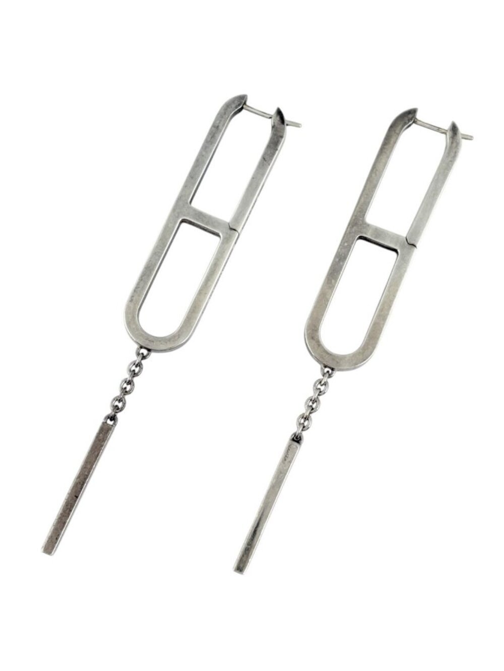 Hermes Earrings Ever Chaine D'ancre 925 Sterling Silver